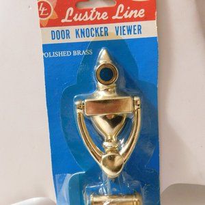 Lustre Line Brass Door Knocker Polished Brass